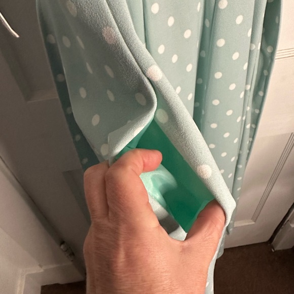 Women's Calvin Klein tea length blue polka dot dress (NWT) size 10. - Picture 6 of 7